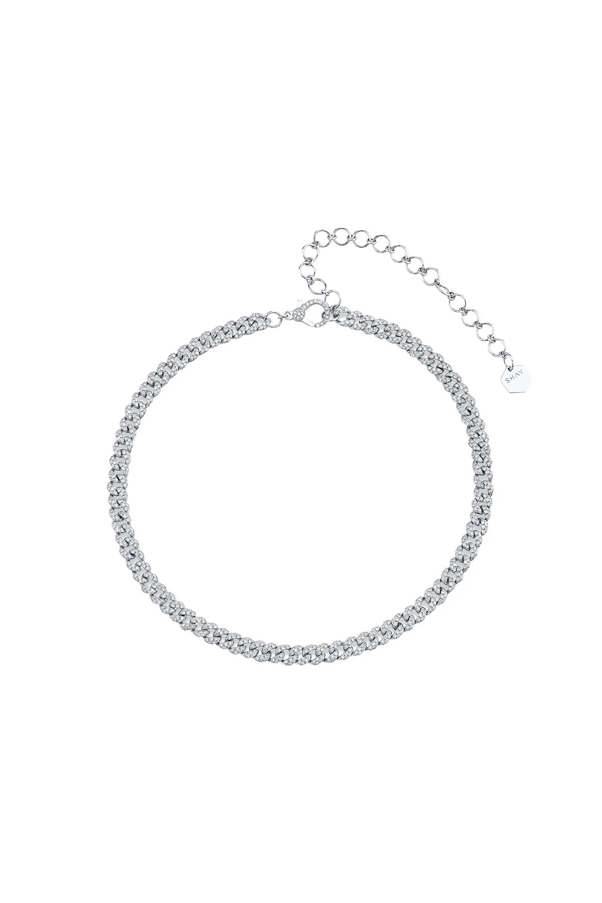 Shay | Pave Diamond Mini Link Choker Necklace