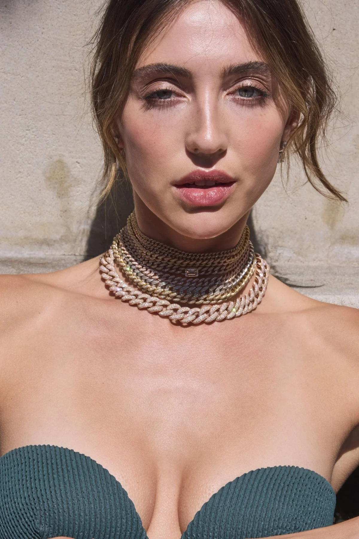 Shay | Pave Diamond Mini Link Choker Necklace - Image 3