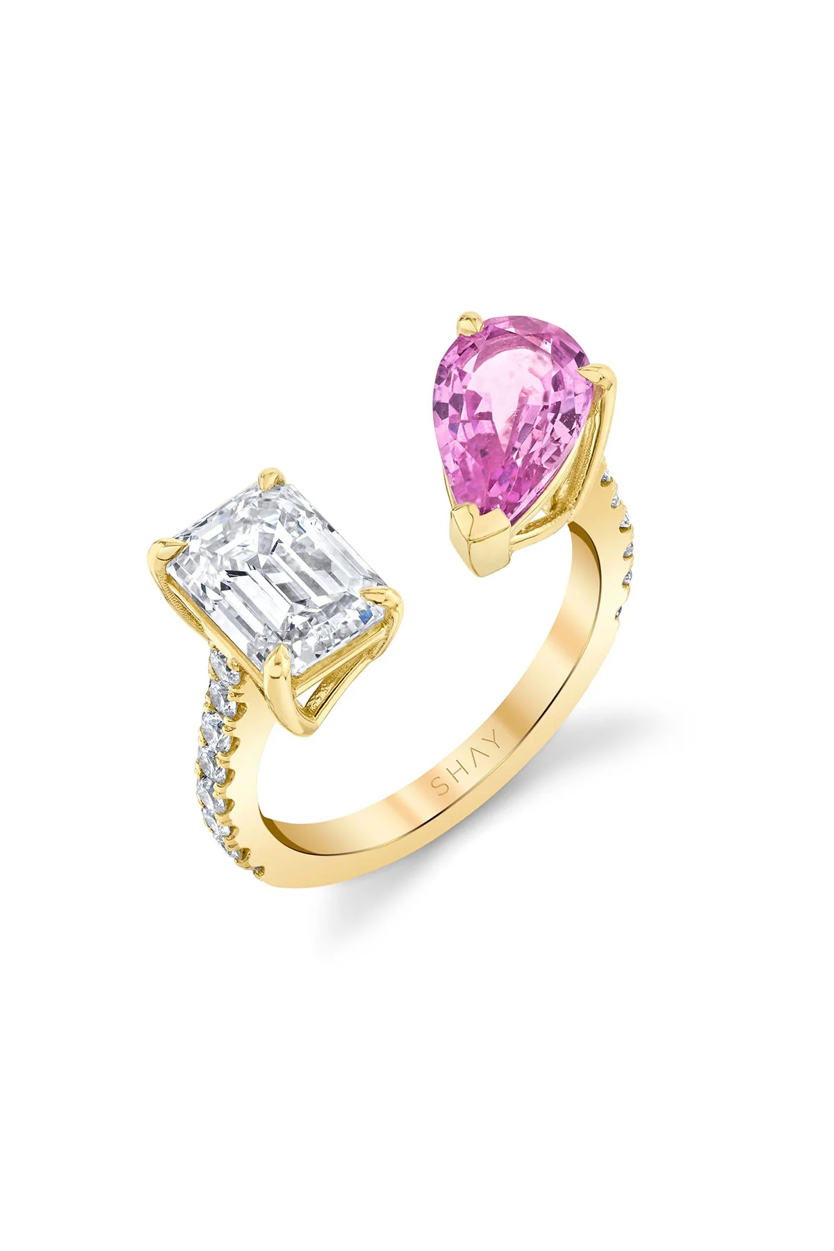 Shay | Pink Sapphire & Diamond Twin Ring