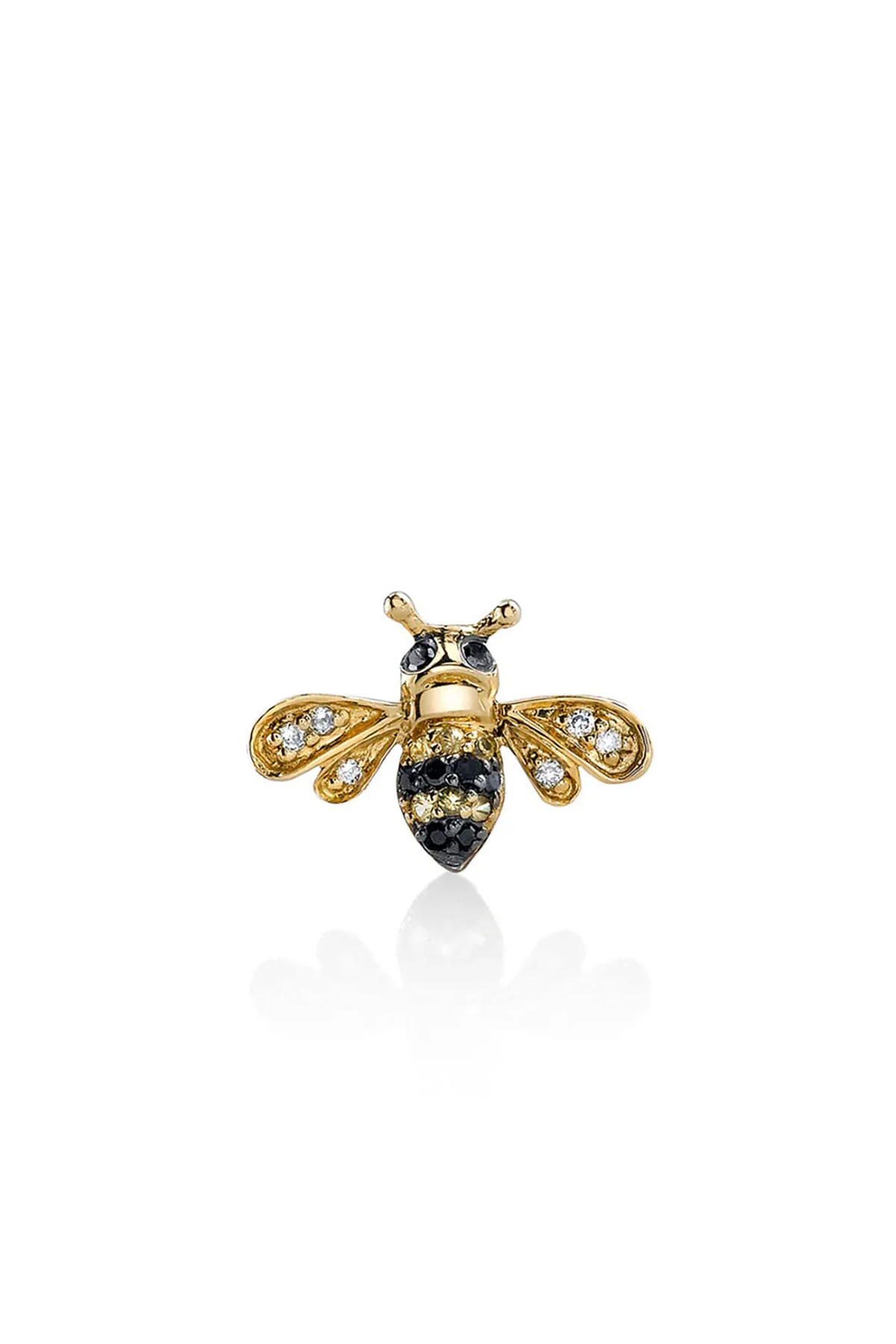 Sydney Evan | Yellow Gold Mini Bee Stud Earrings