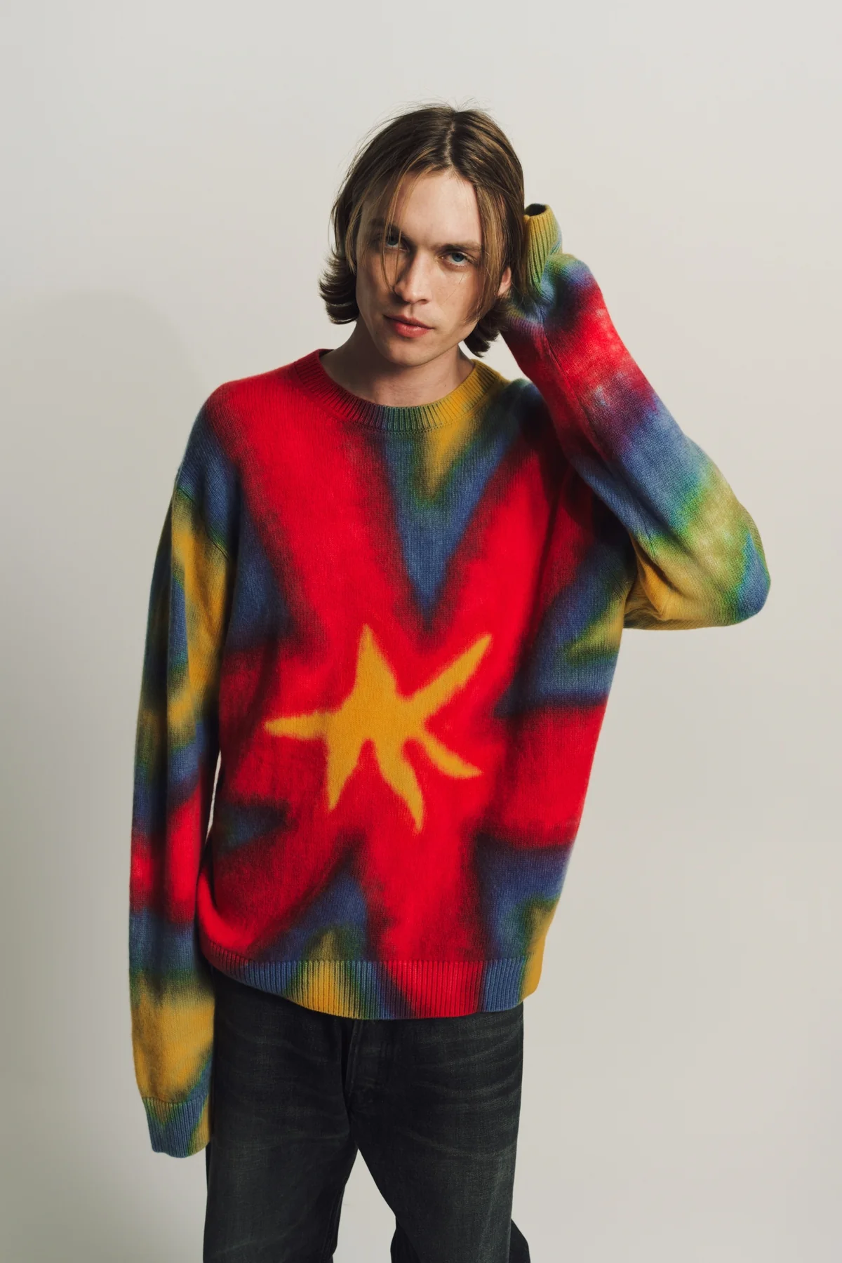 THE ELDER STATESMAN | PAINTED FLORAL SIMPLE CREW - Image 2