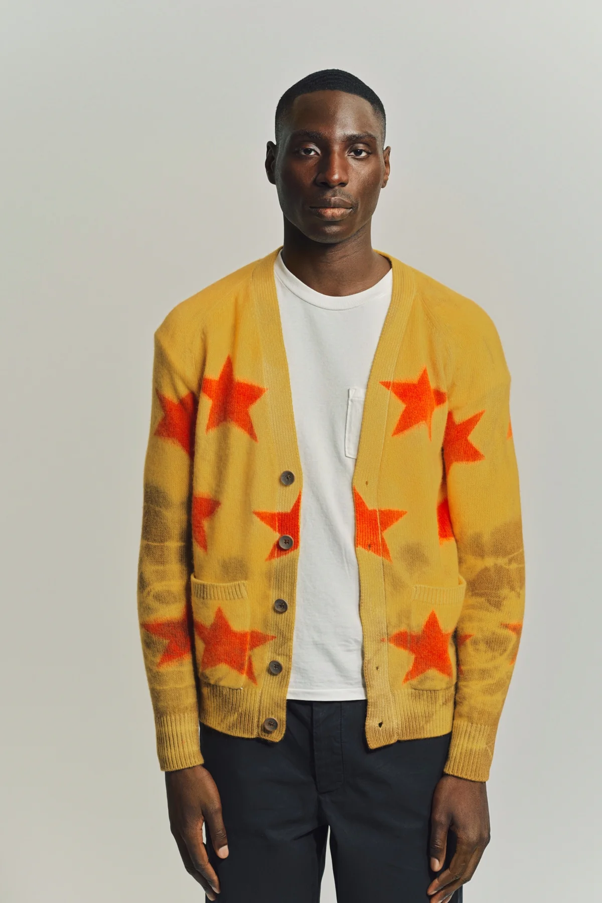 THE ELDER STATESMAN | STAR SPRAYED CARDIGAN - Image 2