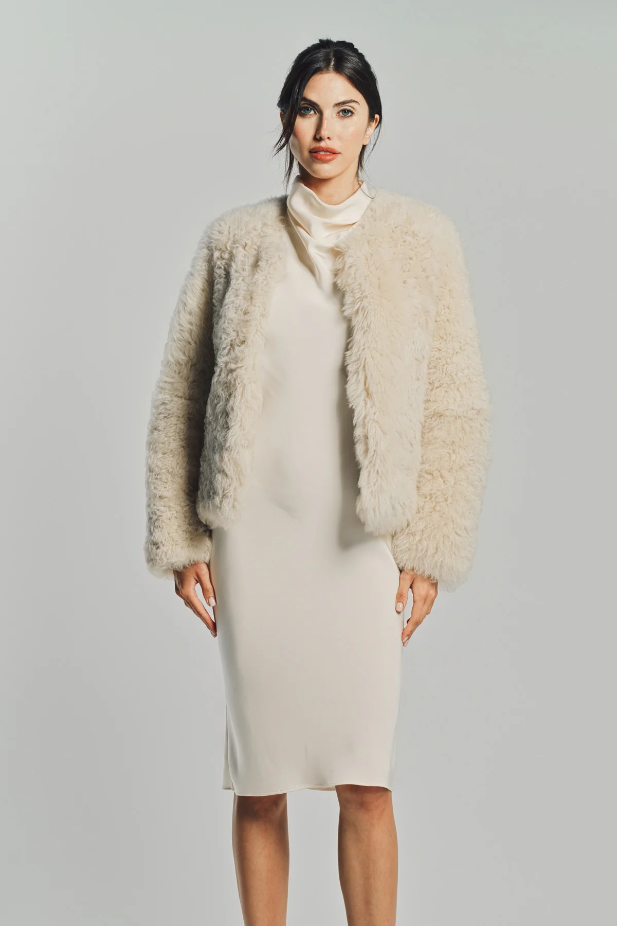 TOM FORD | COLLARLESS SHEARLING JACKET - Image 2