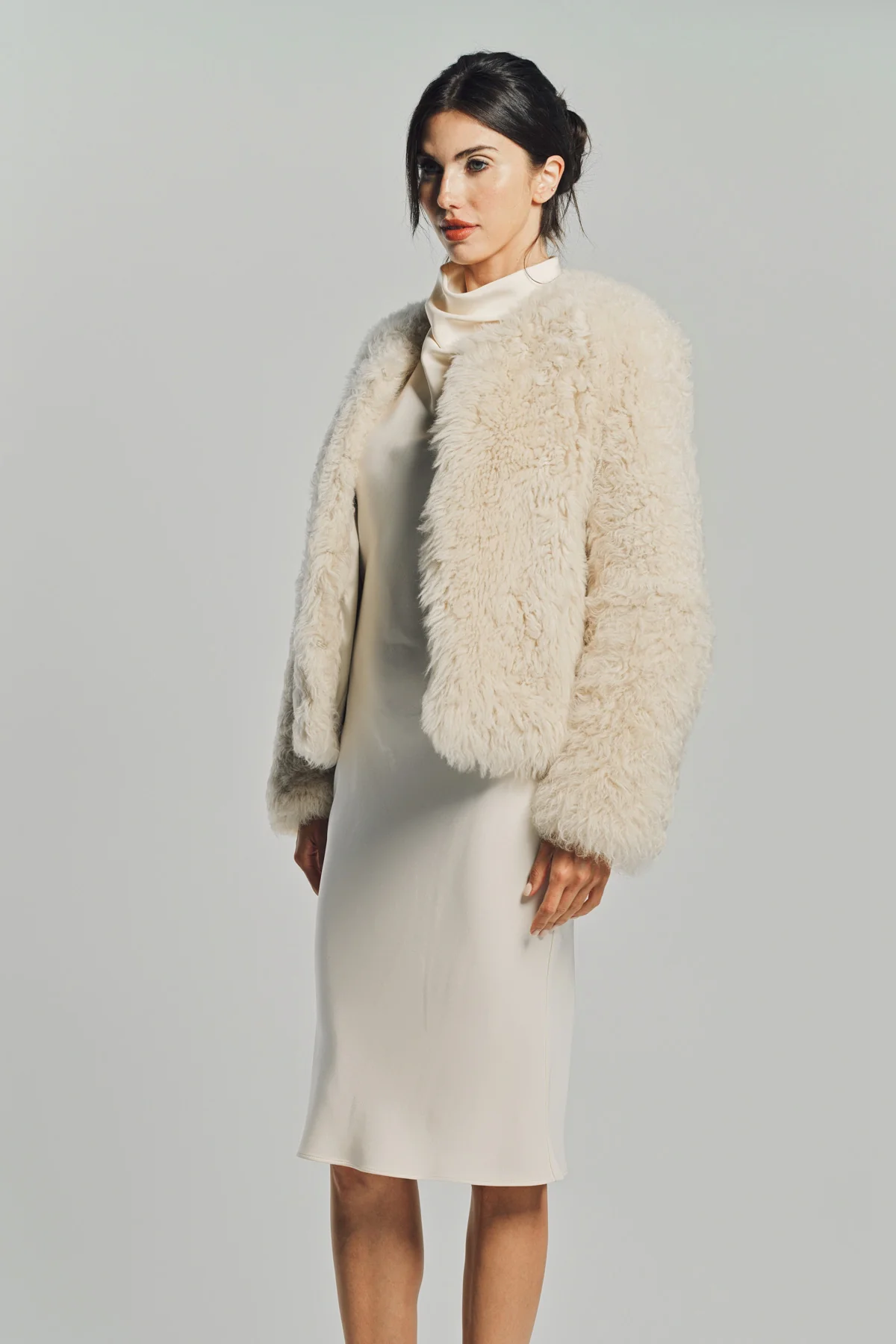 TOM FORD | COLLARLESS SHEARLING JACKET - Image 3