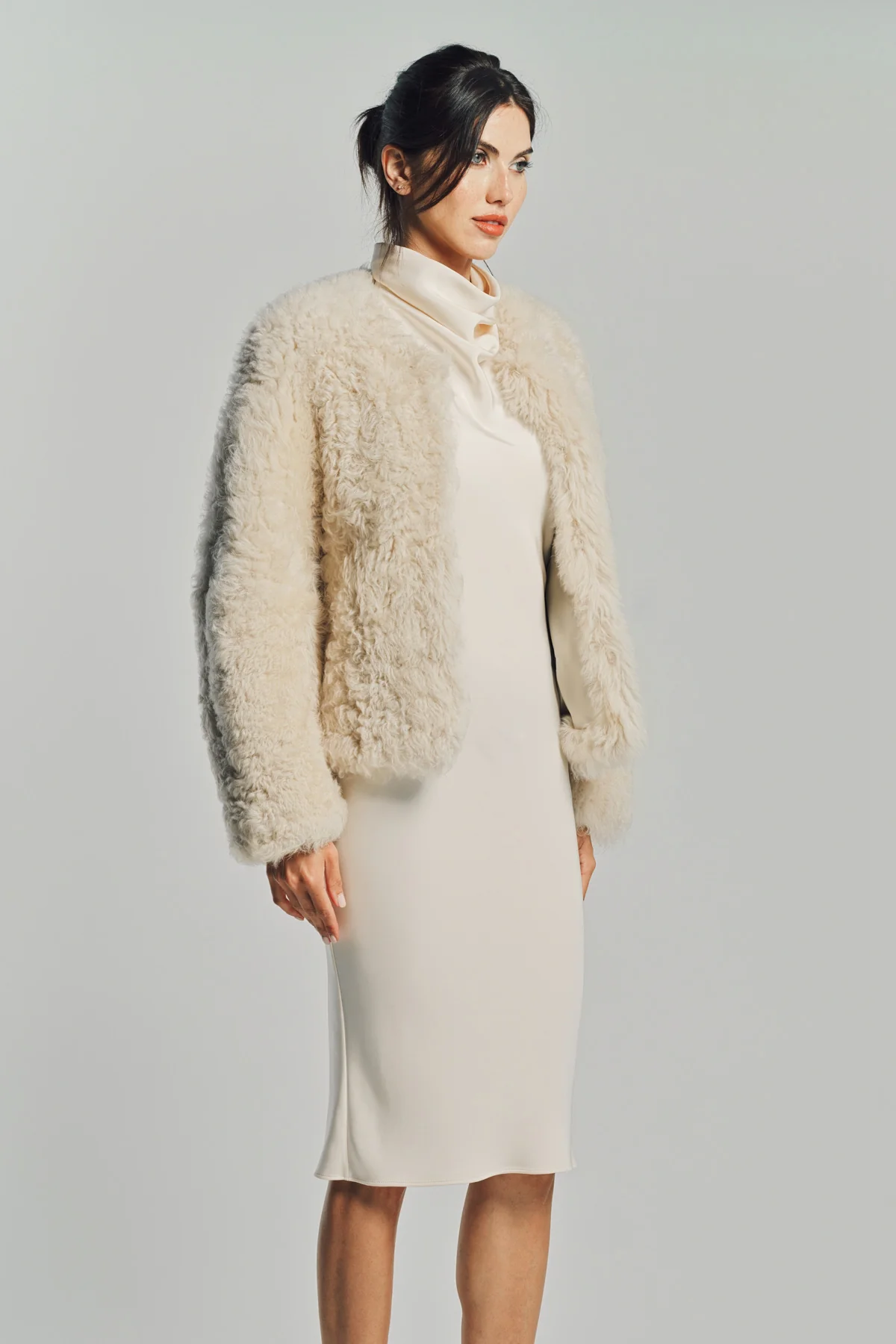 TOM FORD | COLLARLESS SHEARLING JACKET - Image 4