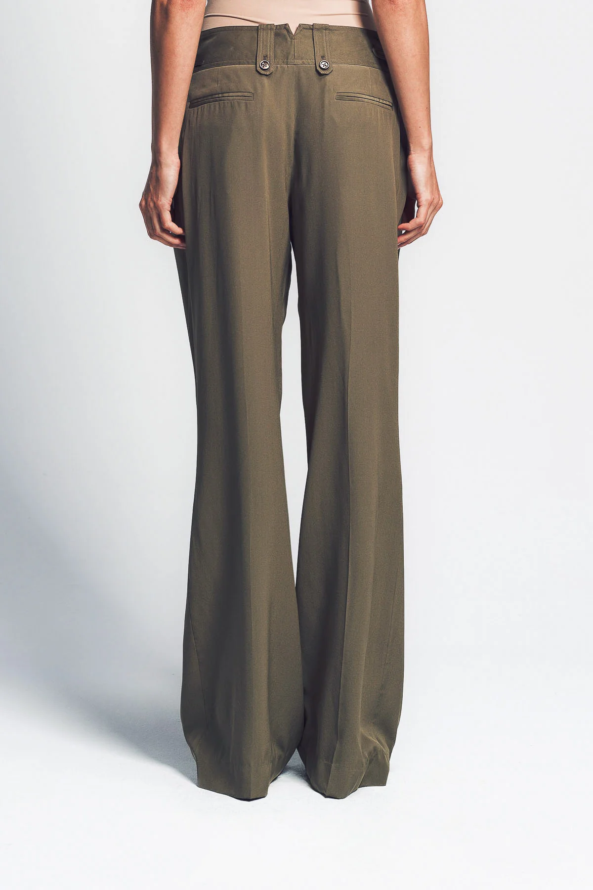 TOM FORD | PLEATED WIDE LEG SILK PANTS - Image 4