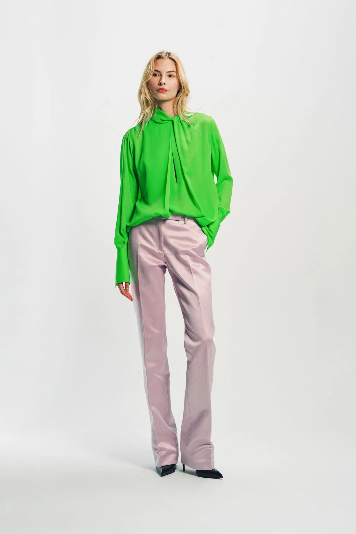 TOM FORD | WASHED SILK GEORGETTE LONG SLEEVE BLOUSE - Image 6