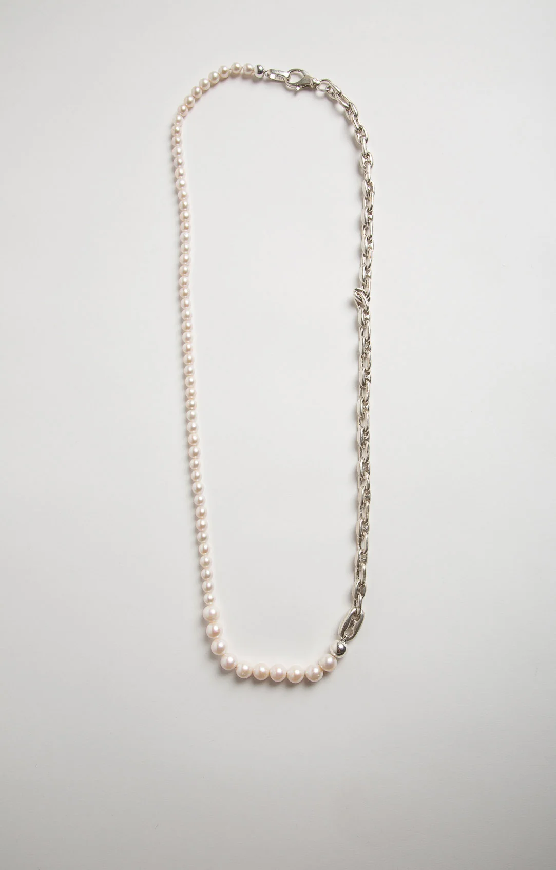 TRIN-KET | XL HALF PEARL/HALF CHAIN NECKLACE - Image 2