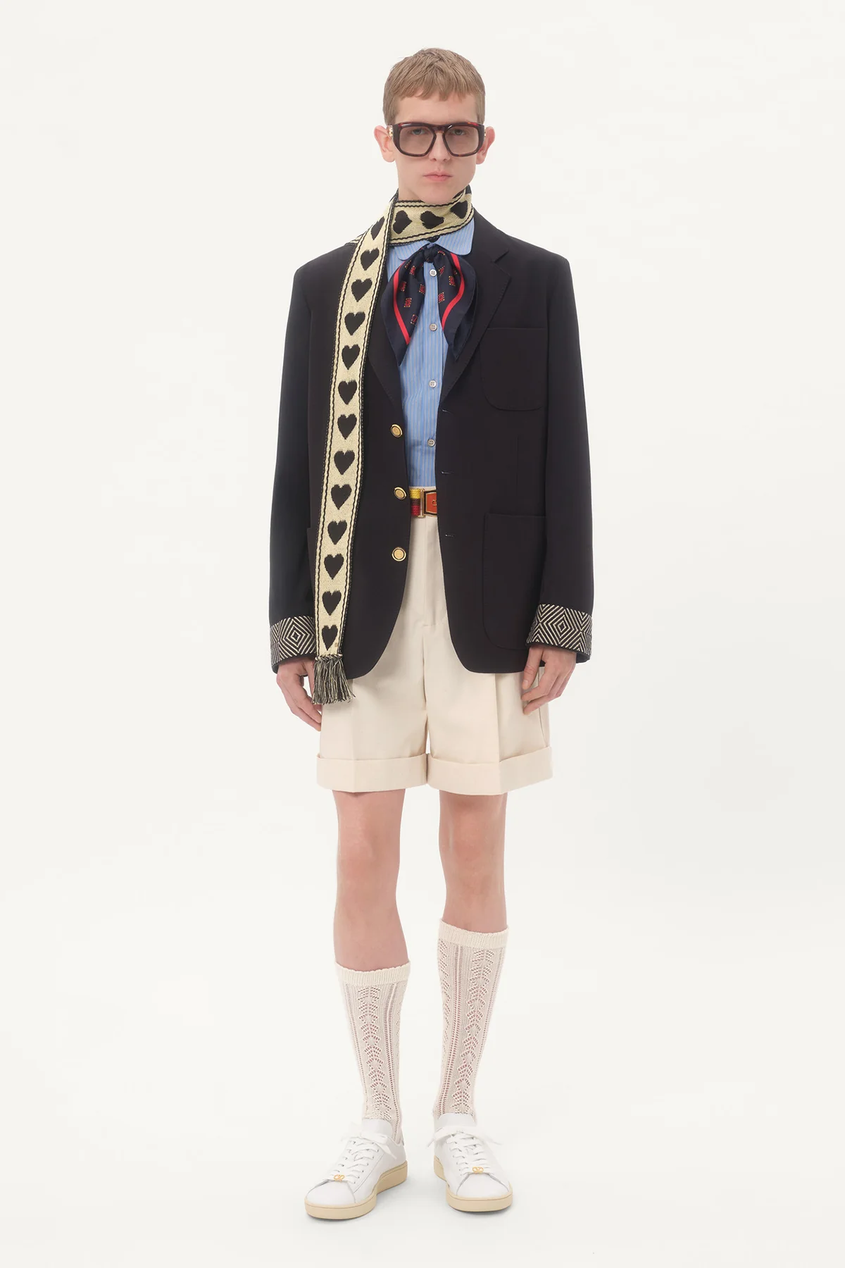 VALENTINO | COTTON CANVAS CUFFED BERMUDA SHORT