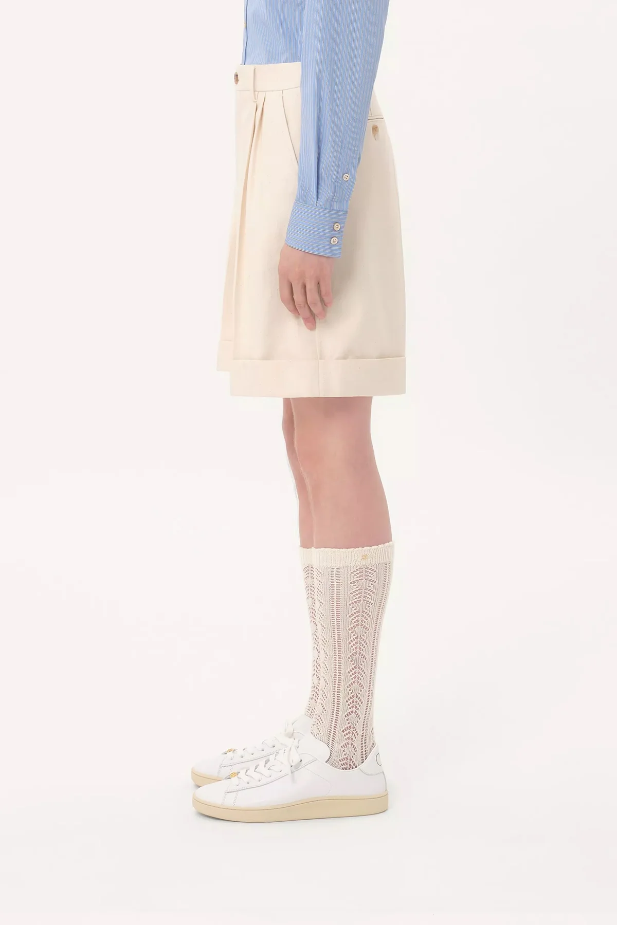 VALENTINO | COTTON CANVAS CUFFED BERMUDA SHORT - Image 3