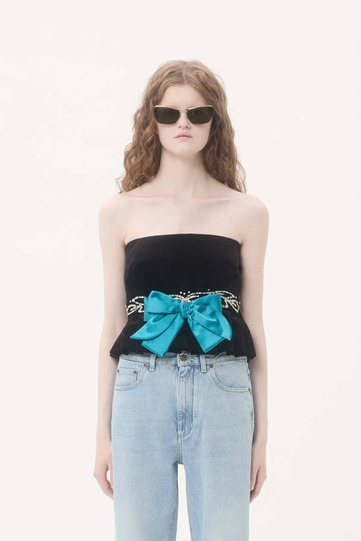 VALENTINO | EMBROIDERED BOW TOP - Image 2