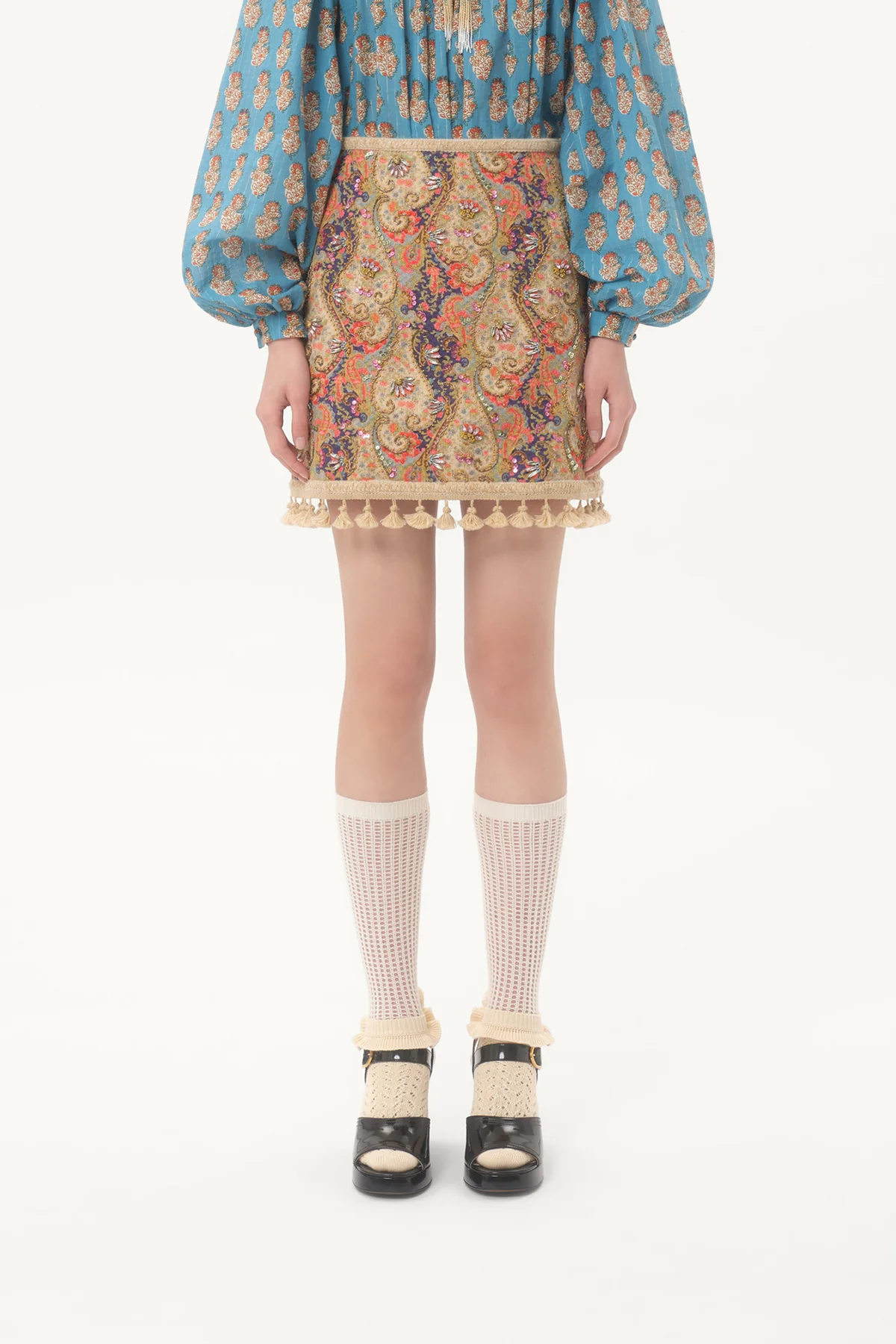 VALENTINO | EMBROIDERED FLORA SKIRT - Image 2