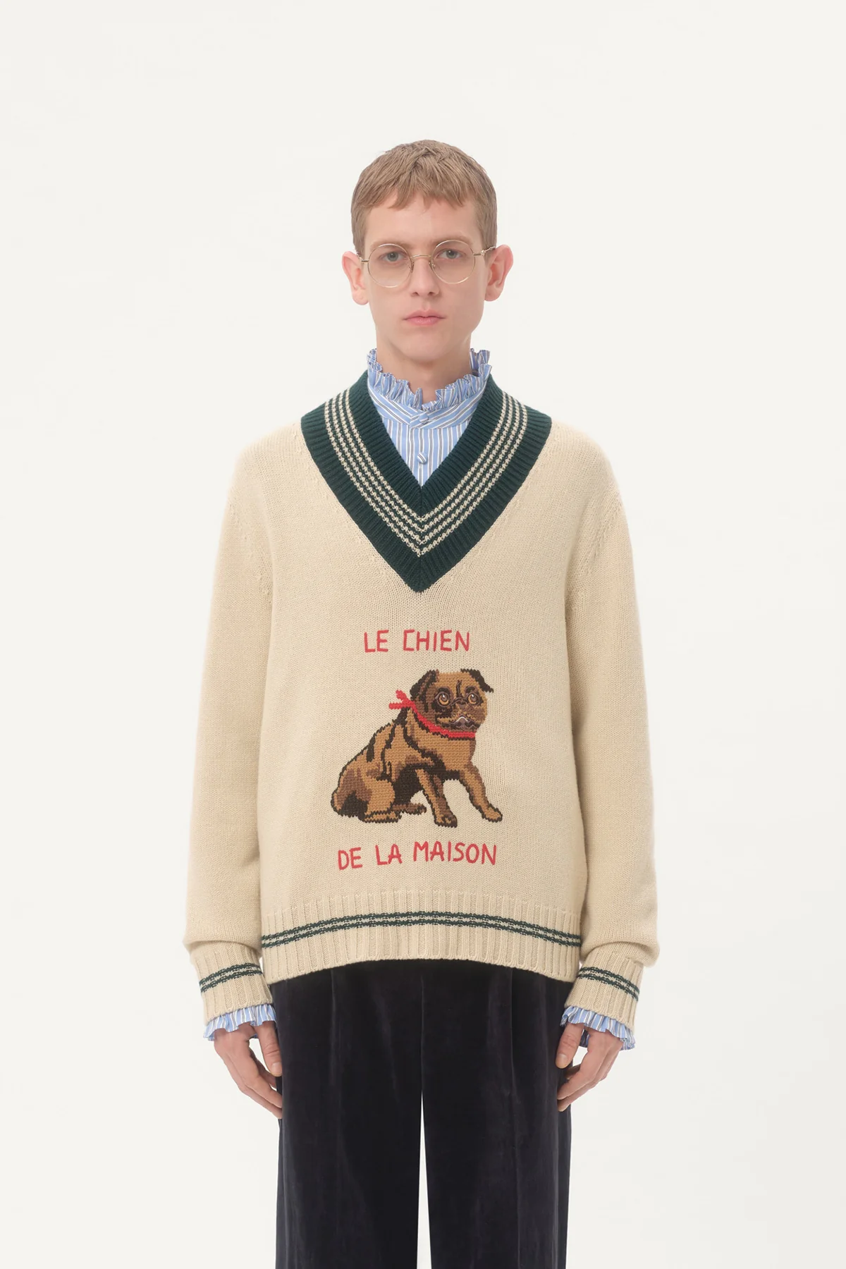 VALENTINO | LE CHIEN V-NECK SWEATER - Image 2