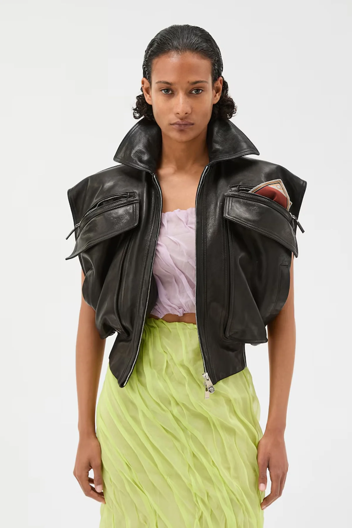 VERSACE | FLORIDIANA LEATHER VEST - Image 2
