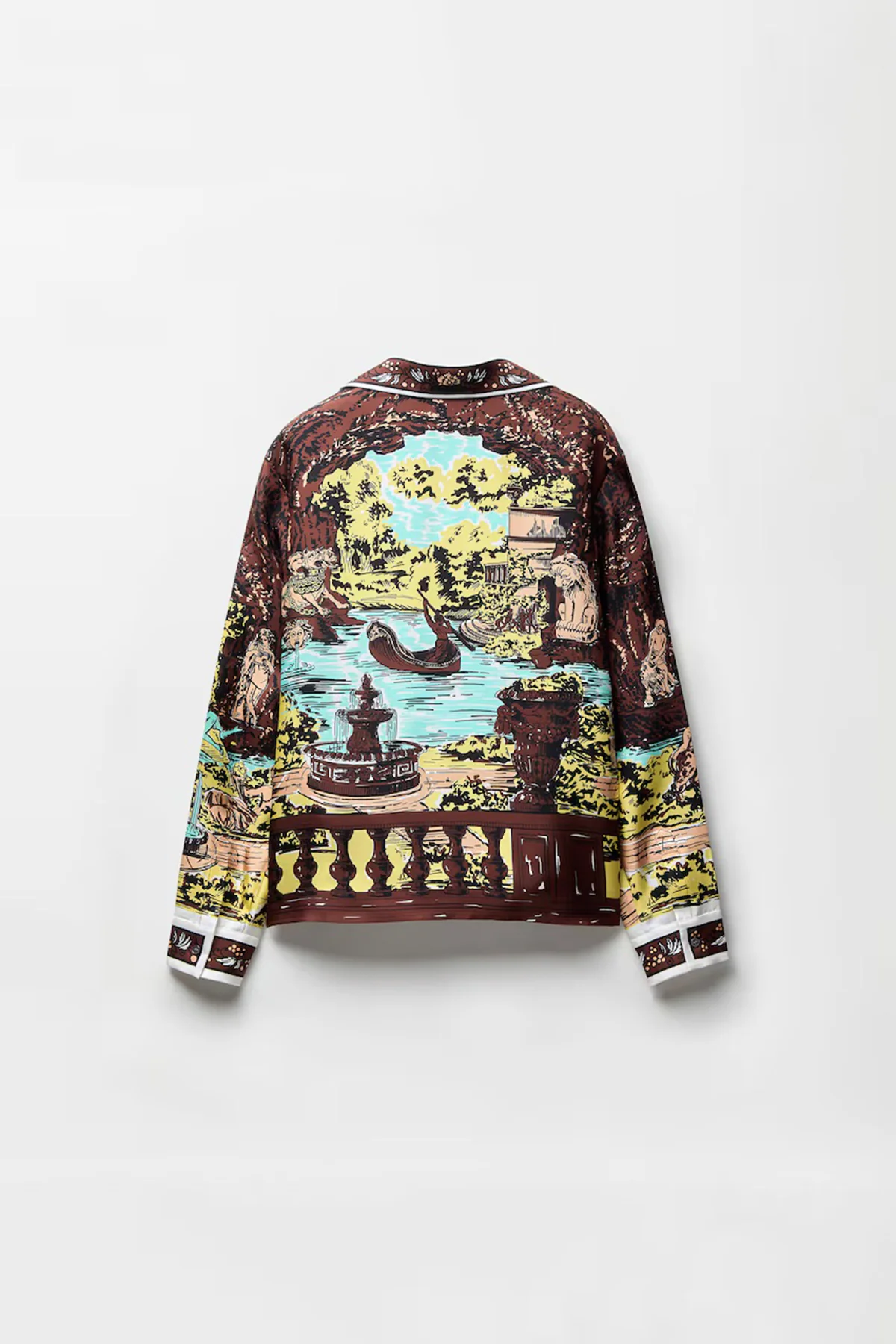 VERSACE | Printed Silk Twill Slim Shirt - Image 3