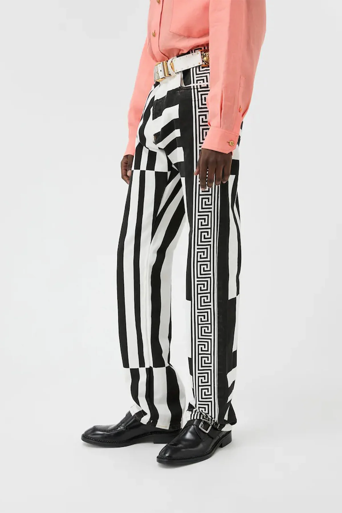 VERSACE | Printed Straight Leg Jeans - Image 4