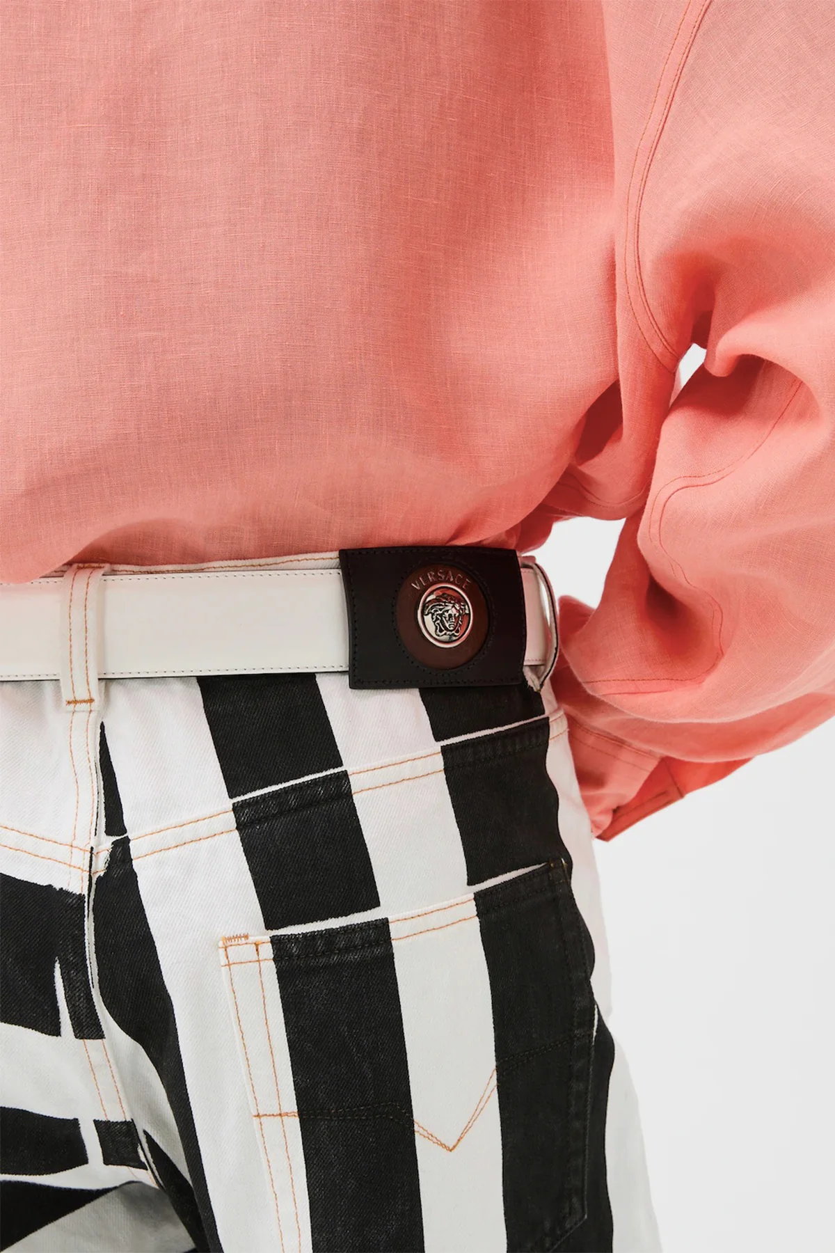 VERSACE | Printed Straight Leg Jeans - Image 5