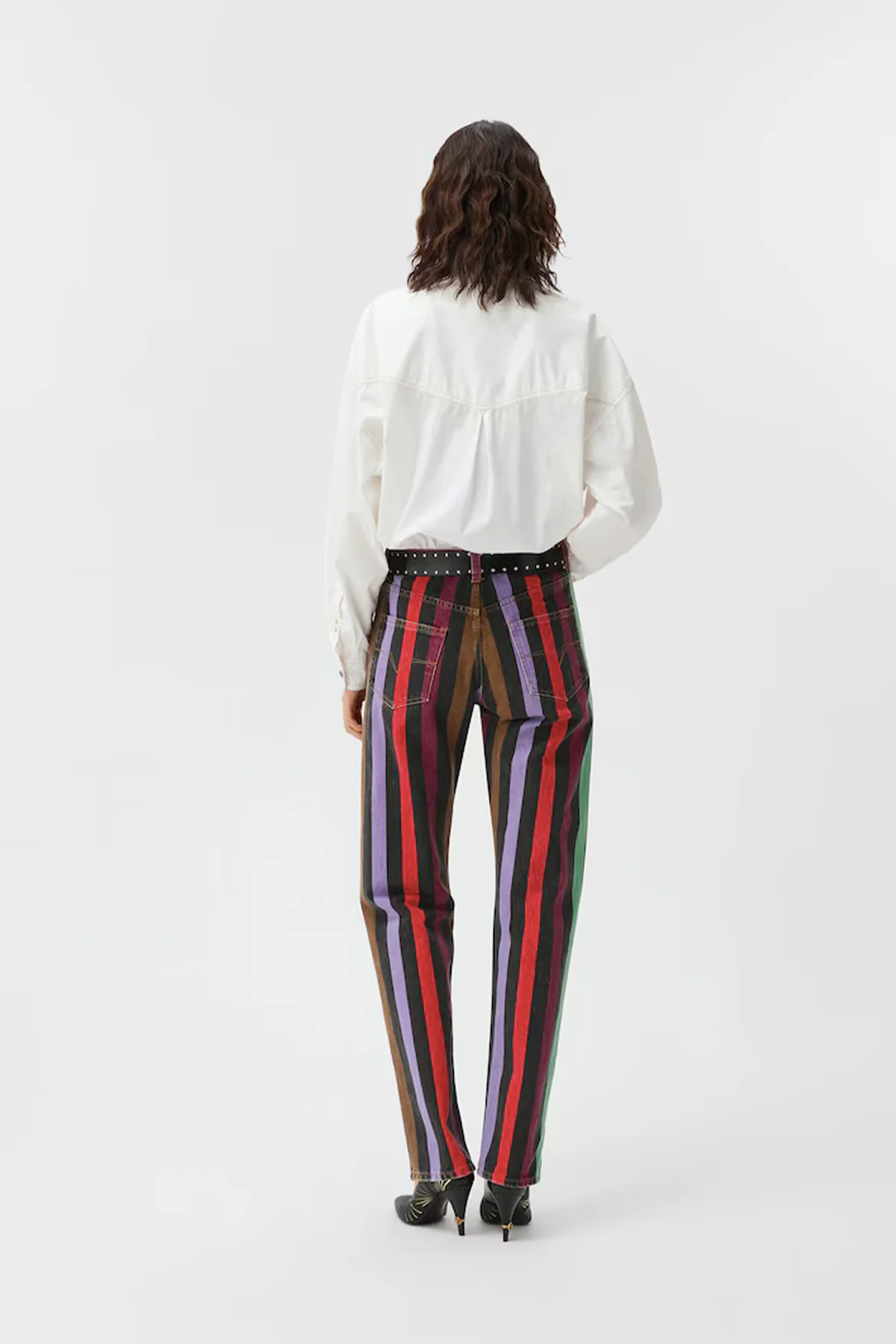 VERSACE | Striped Straight Jeans - Image 3