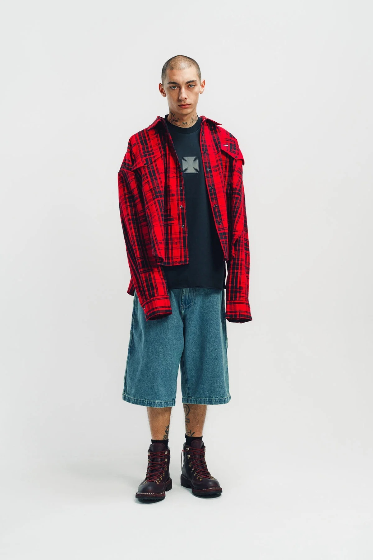 VETEMENTS | BIKER DENIM SHORTS