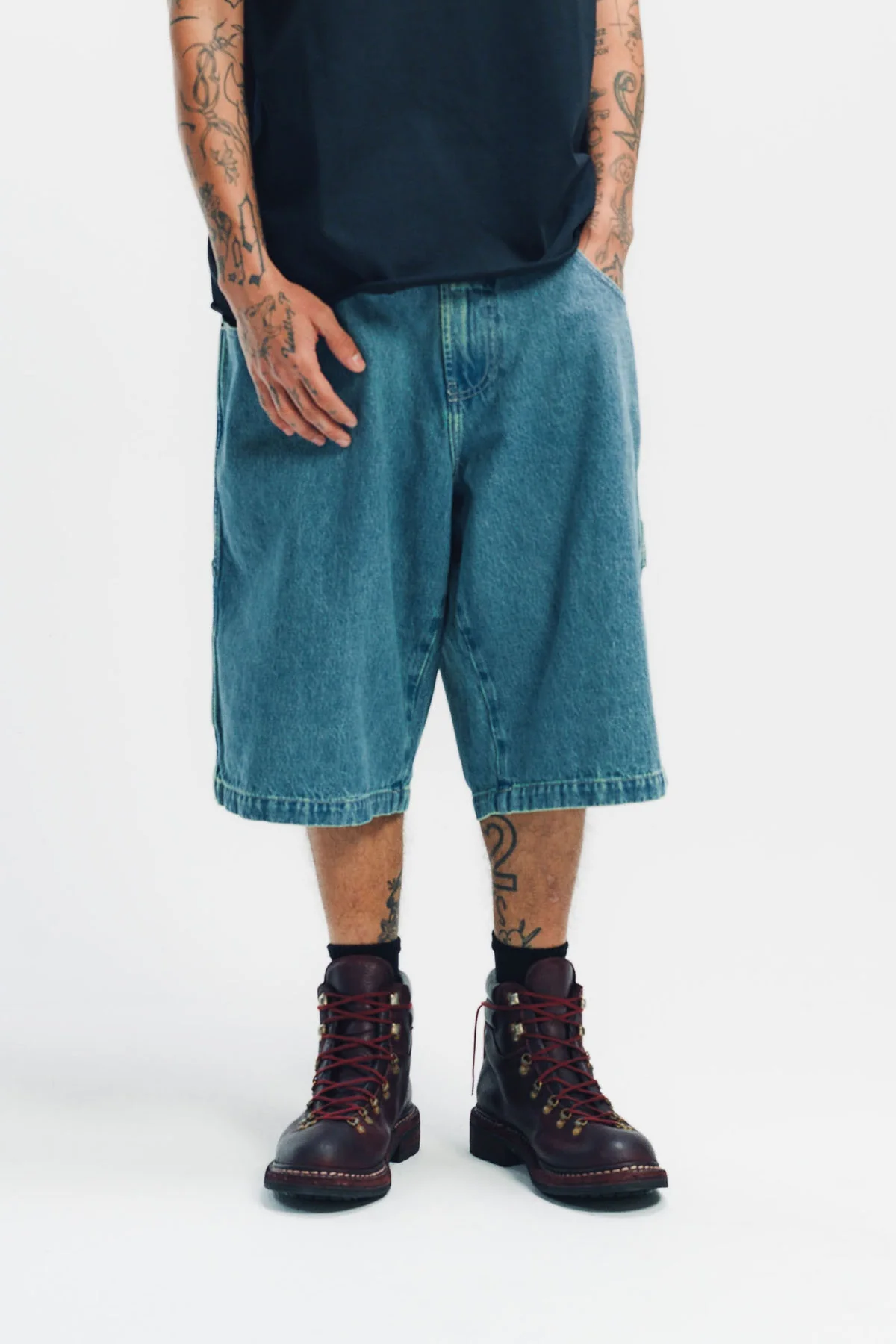 VETEMENTS | BIKER DENIM SHORTS - Image 2