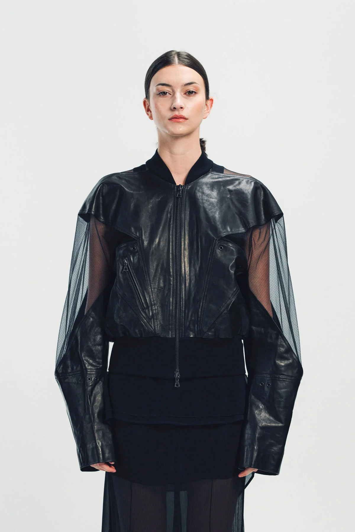 YEHUAFAN | TRANSPARENT BOMBER JACKET - Image 2