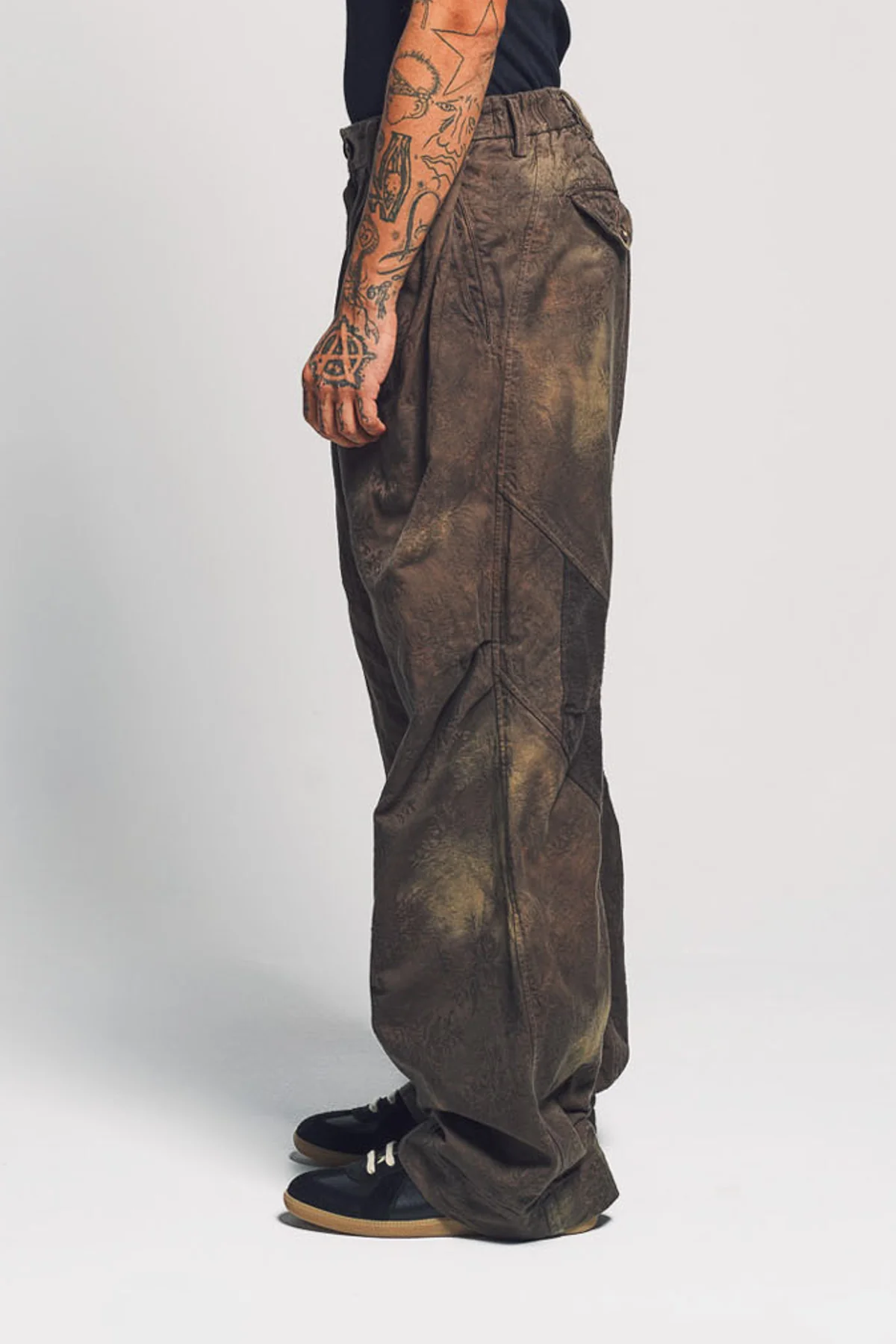 ZIGGY CHEN | JACQUARD PATCHWORK TROUSERS - Image 3